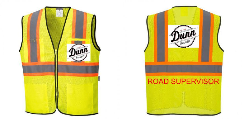 Custom Yellow Mesh Class 2 Reflective Safety Vest with Pockets