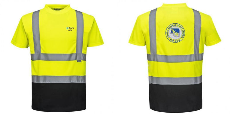 Custom Class 2 Safety T-Shirt Two Tone With Black Bottom