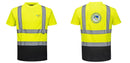 Custom Class 2 Safety T-Shirt Two Tone With Black Bottom