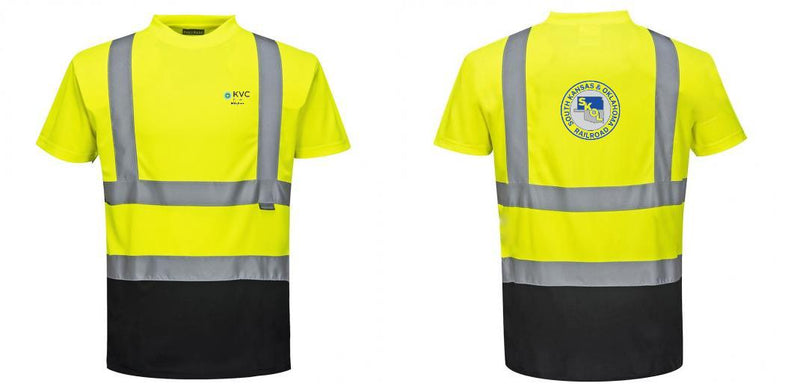 Custom Class 2 Safety T-Shirt Two Tone With Black Bottom