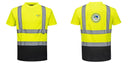 Custom Class 2 Safety T-Shirt Two Tone With Black Bottom
