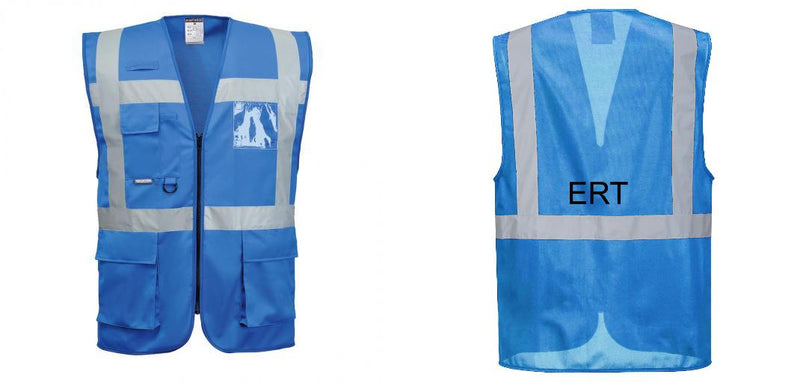 Custom ROYAL BLUE Professional Executive Style Safety Vest