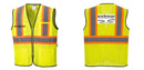Custom Yellow Mesh Class 2 Reflective Safety Vest with Pockets