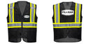 Custom Black Safety Vest Reflective High Visibility with Pockets