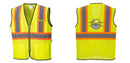 Custom Yellow Mesh Class 2 Reflective Safety Vest with Pockets