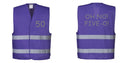 Custom PURPLE Work and Event Style Safety Reflective Vest