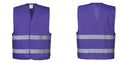 Custom PURPLE Work and Event Style Safety Reflective Vest