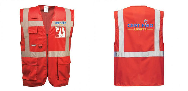 Custom RED Professional Executive Style Safety Vest