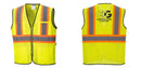 Custom Yellow Mesh Class 2 Reflective Safety Vest with Pockets