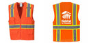Custom Orange Class 2 Safety Vest with Cooling Mesh Back