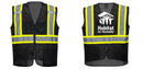 Custom Black Safety Vest Reflective High Visibility with Pockets