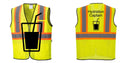 Custom Yellow Mesh Class 2 Reflective Safety Vest with Pockets