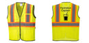 Custom Yellow Mesh Class 2 Reflective Safety Vest with Pockets