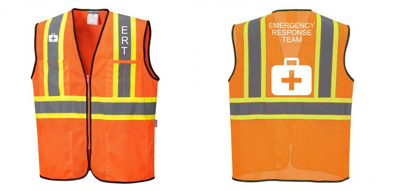Custom Yellow Mesh Class 2 Reflective Safety Vest with Pockets