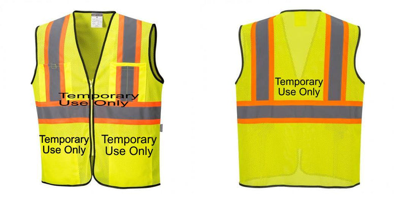 Custom Yellow Mesh Class 2 Reflective Safety Vest with Pockets