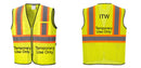 Custom Yellow Mesh Class 2 Reflective Safety Vest with Pockets