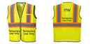 Custom Yellow Mesh Class 2 Reflective Safety Vest with Pockets
