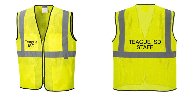 Custom Lightweight High Visibility Yellow Tampa Mesh Vest
