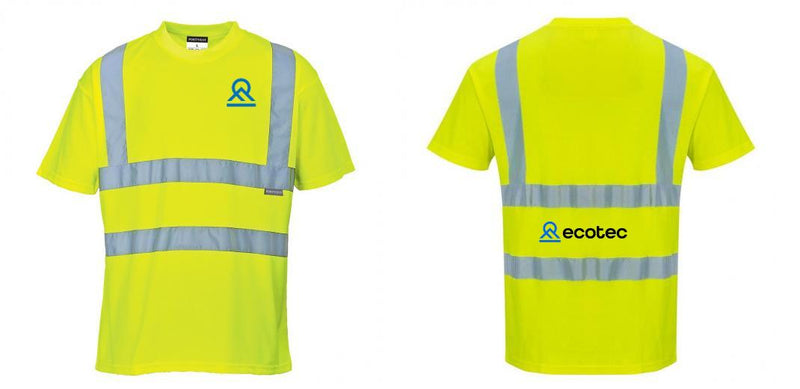Custom Yellow Hi Vis ANSI Class 2 Safety Shirt