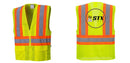 Custom Contrast High Visibility Full Mesh Yellow Safety Vest