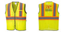 Custom Yellow Mesh Class 2 Reflective Safety Vest with Pockets