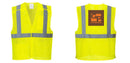 Custom Breakaway Class 2 Yellow Safety Vest Hi-Vis Reflective Breathable Mesh