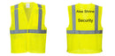 Custom Breakaway Class 2 Yellow Safety Vest Hi-Vis Reflective Breathable Mesh