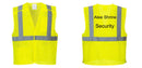 Custom Breakaway Class 2 Yellow Safety Vest Hi-Vis Reflective Breathable Mesh