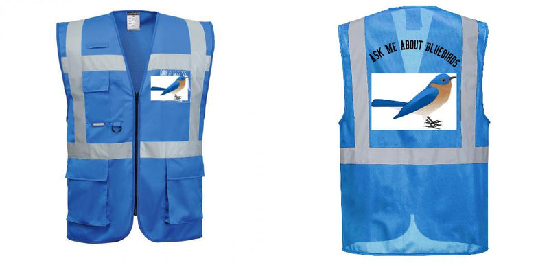 Custom ROYAL BLUE Professional Executive Style Safety Vest