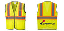Custom Yellow Mesh Class 2 Reflective Safety Vest with Pockets