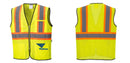 Custom Yellow Mesh Class 2 Reflective Safety Vest with Pockets