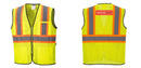Custom Yellow Mesh Class 2 Reflective Safety Vest with Pockets