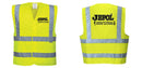 Custom Logo Reflective Yellow Safety Vest - ANSI Class 2