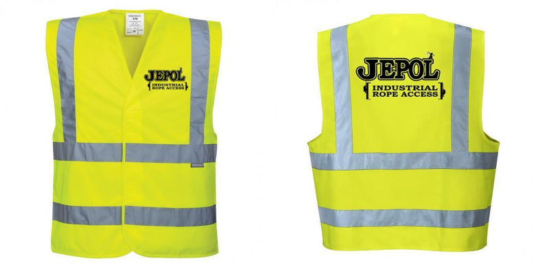 Custom Logo Reflective Yellow Safety Vest - ANSI Class 2