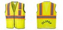 Custom Yellow Mesh Class 2 Reflective Safety Vest with Pockets