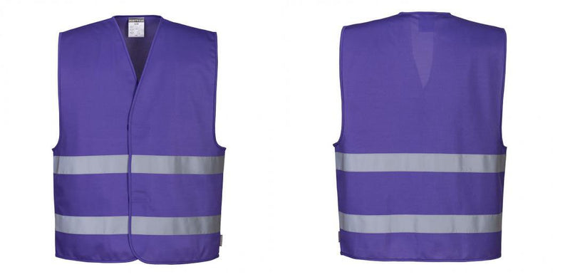 Custom PURPLE Work and Event Style Safety Reflective Vest