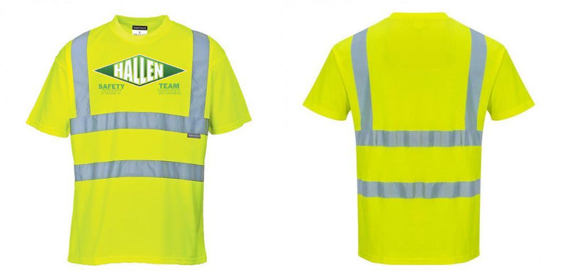 Custom Yellow Hi Vis ANSI Class 2 Safety Shirt