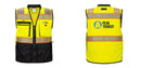 Custom Premium Two-toned Surveyor Safety Vest with Segmented Tape