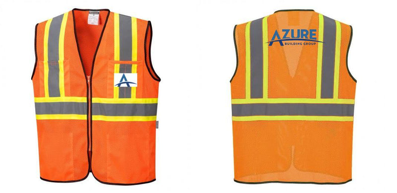 Custom Yellow Mesh Class 2 Reflective Safety Vest with Pockets