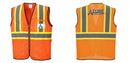 Custom Yellow Mesh Class 2 Reflective Safety Vest with Pockets