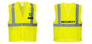 Custom Breakaway Class 2 Yellow Safety Vest Hi-Vis Reflective Breathable Mesh