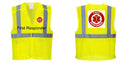 Custom Breakaway Class 2 Yellow Safety Vest Hi-Vis Reflective Breathable Mesh