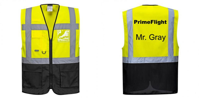 Custom Warsaw Yellow and Black Professional Style Safety Vest