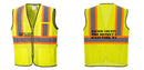 Custom Yellow Mesh Class 2 Reflective Safety Vest with Pockets