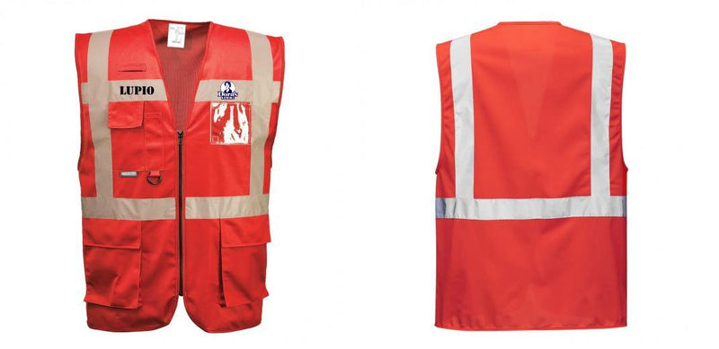 Custom RED Professional Executive Style Safety Vest