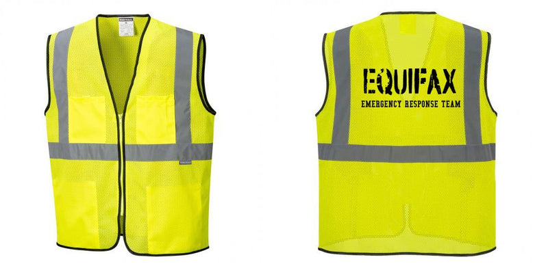 Custom Lightweight High Visibility Yellow Tampa Mesh Vest