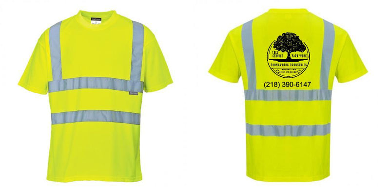 Custom Yellow Hi Vis ANSI Class 2 Safety Shirt