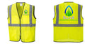 Custom Lightweight High Visibility Yellow Tampa Mesh Vest