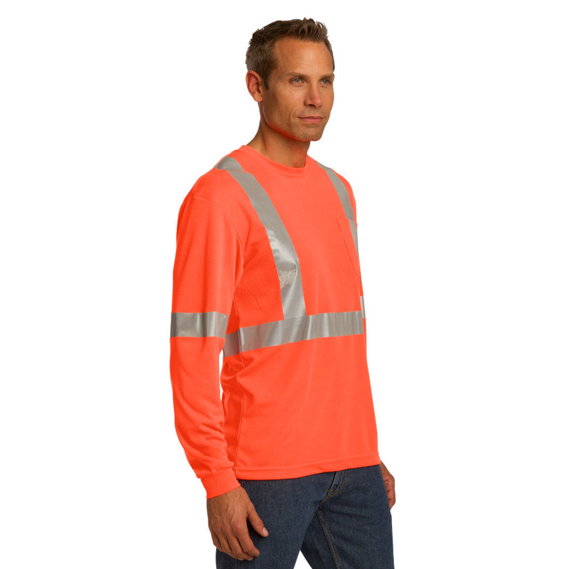 Class 2 Long Sleeve Safety T-Shirt ANSI 107 CornerStone