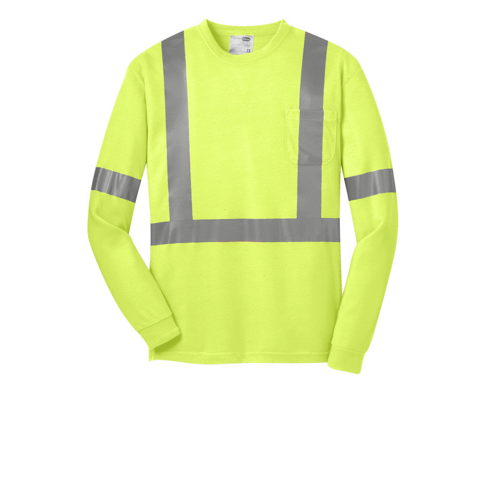 Class 2 Long Sleeve Safety T-Shirt ANSI 107 CornerStone